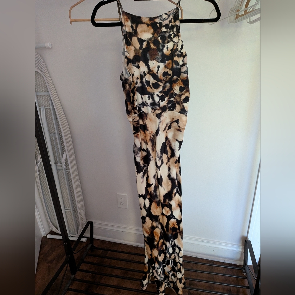 Anthropologie Conditions Apply High-Neck Midi Slip Dress